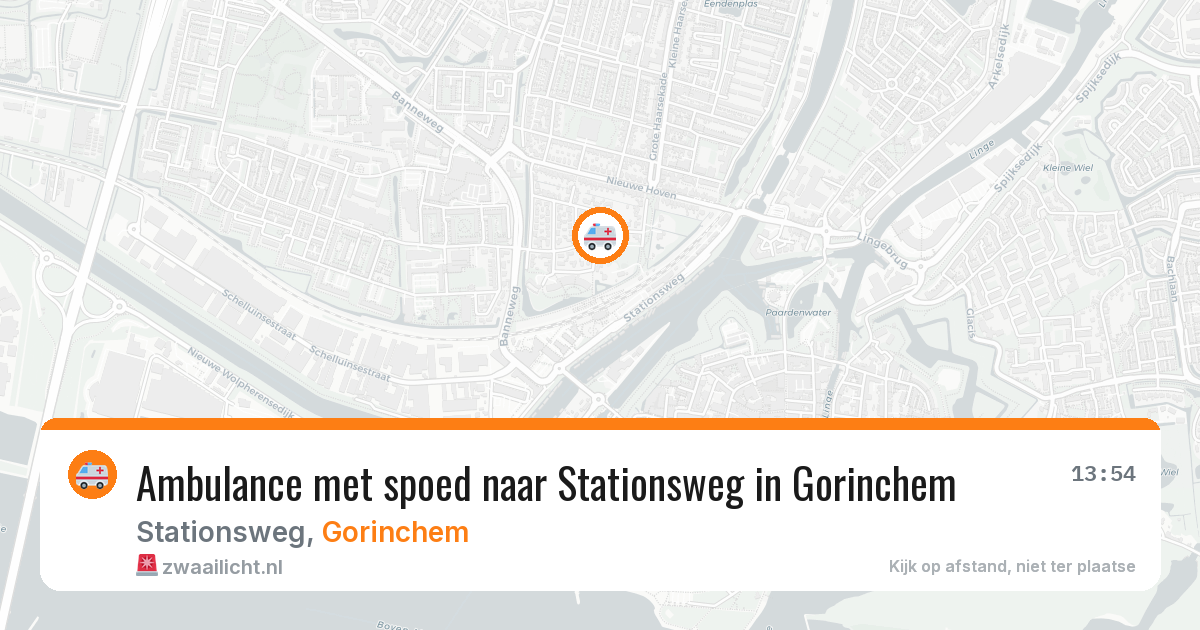 Ambulance met spoed naar Stationsweg in Gorinchem — 30 jul 2026
