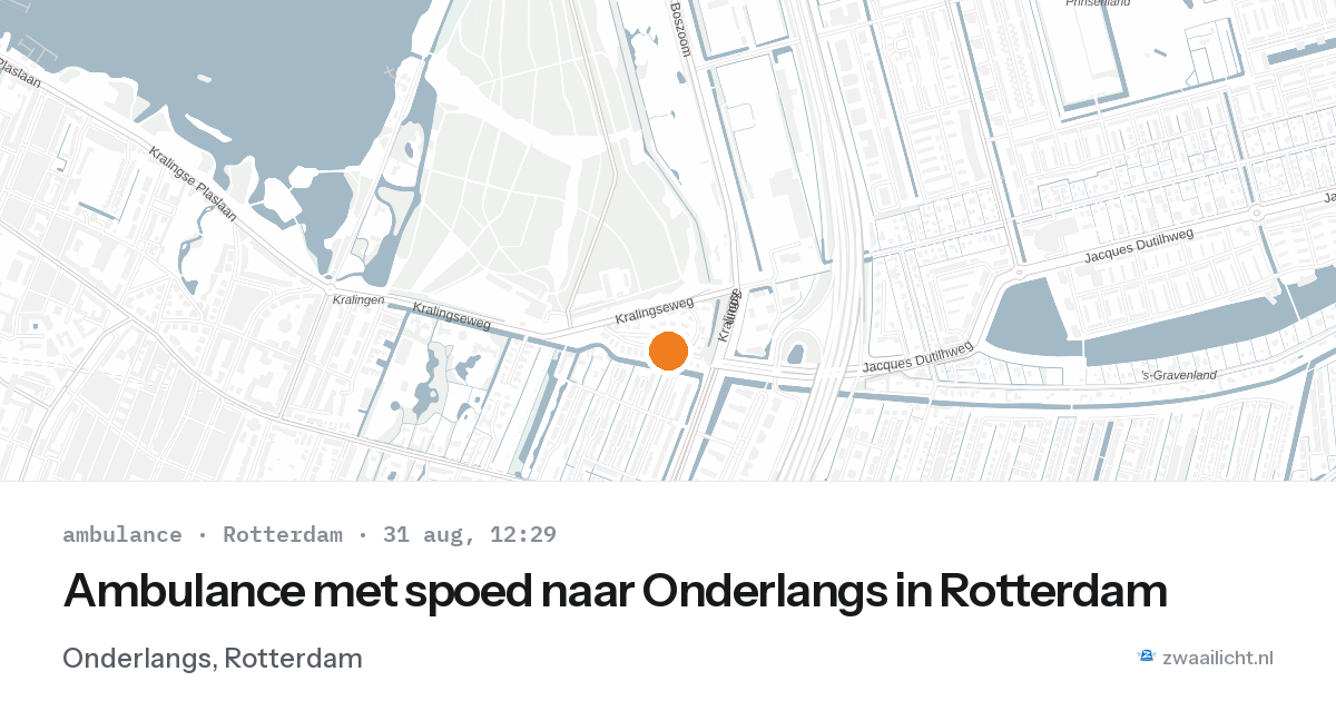 Ambulance met spoed naar Onderlangs in Rotterdam — 31 aug 2026