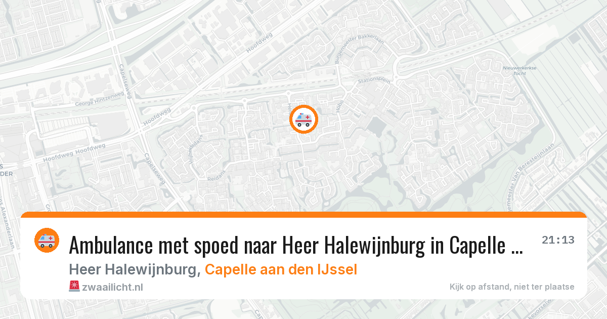 Ambulance met spoed naar Heer Halewijnburg in Capelle aan den IJssel — 4 aug 2026