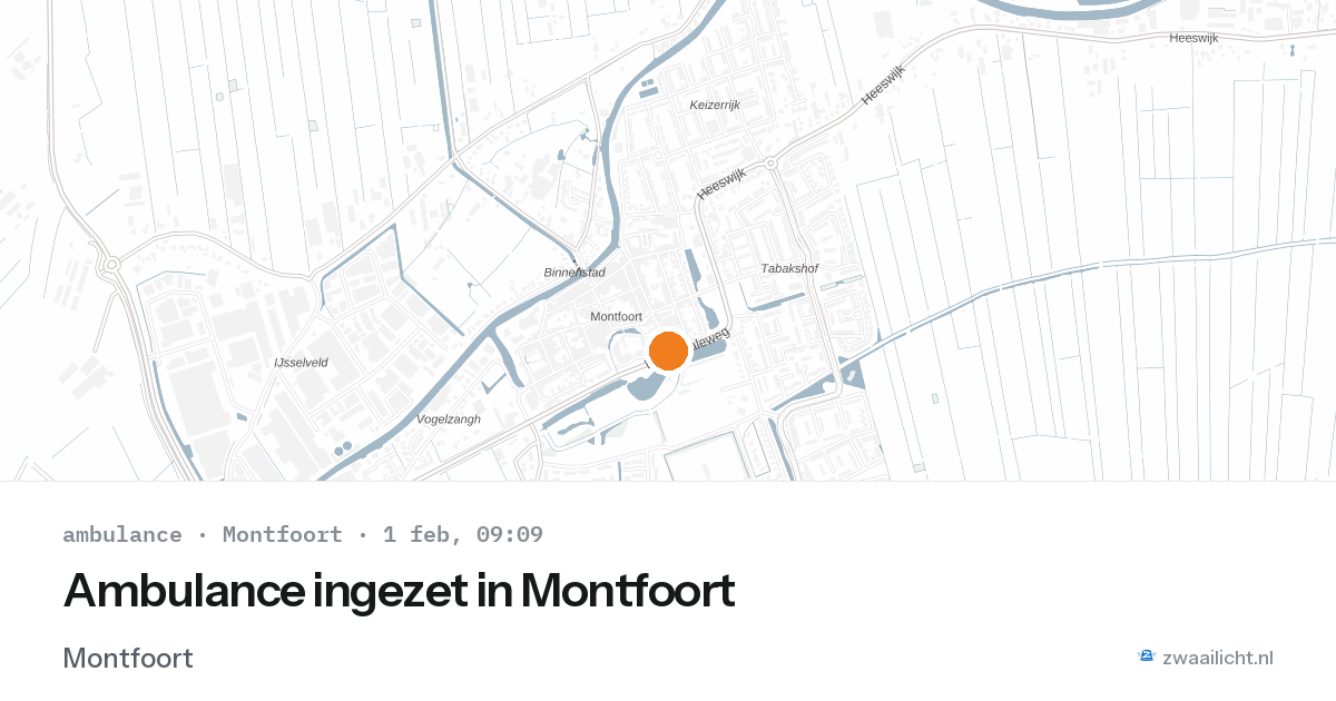 Ambulance ingezet in Montfoort — 1 feb 2026