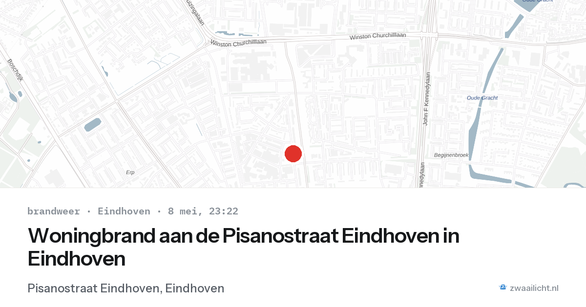 Woningbrand aan de Pisanostraat Eindhoven in Eindhoven — 2 feb 2026