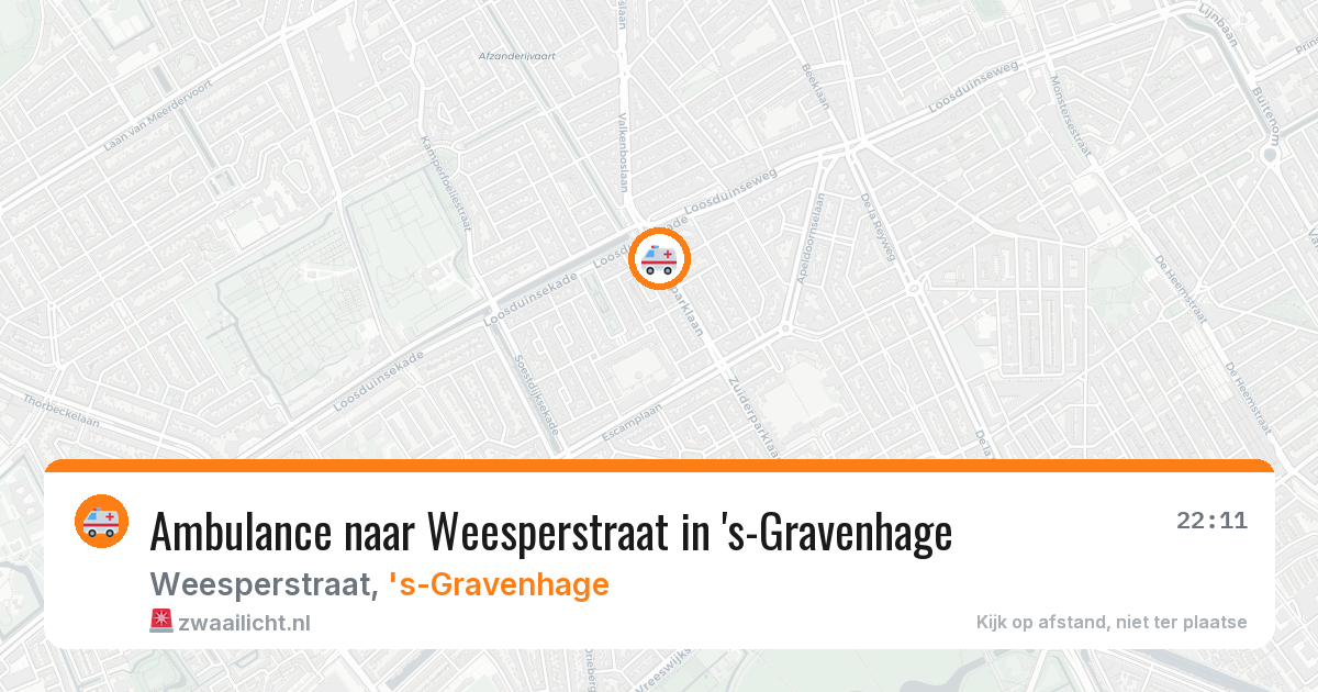 Ambulance naar Weesperstraat in 's-Gravenhage — 29 jan 2026