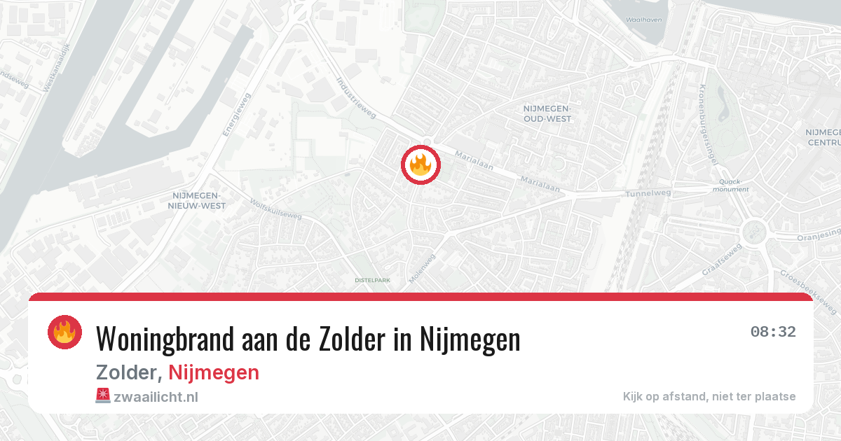 Woningbrand aan de Zolder in Nijmegen — 9 jul 2026