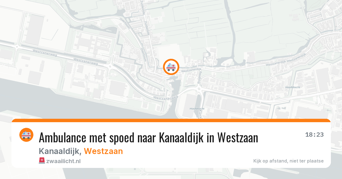 Ambulance met spoed naar Kanaaldijk in Westzaan — 10 jul 2026