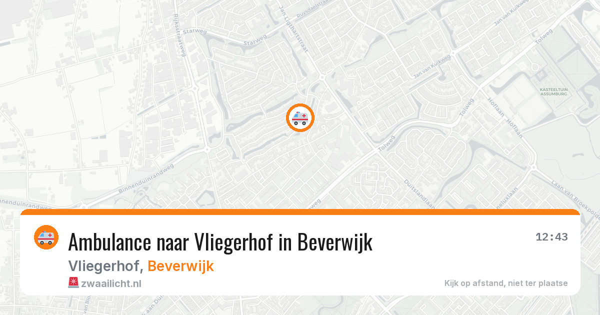 Ambulance naar Vliegerhof in Beverwijk — 29 mei 2026