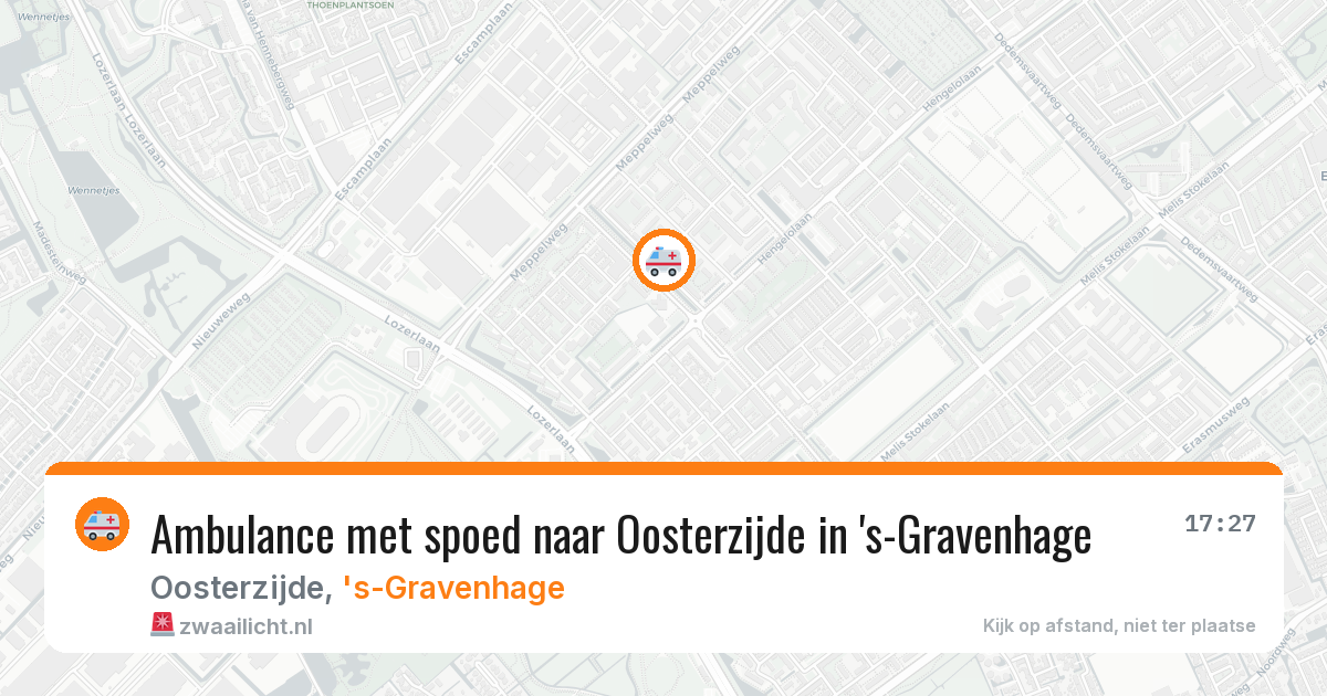 Ambulance met spoed naar Oosterzijde in 's-Gravenhage — 10 mei 2026