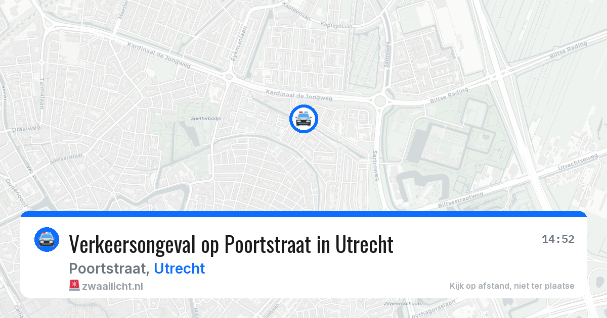 Verkeersongeval op Poortstraat in Utrecht — 14 jun 2026