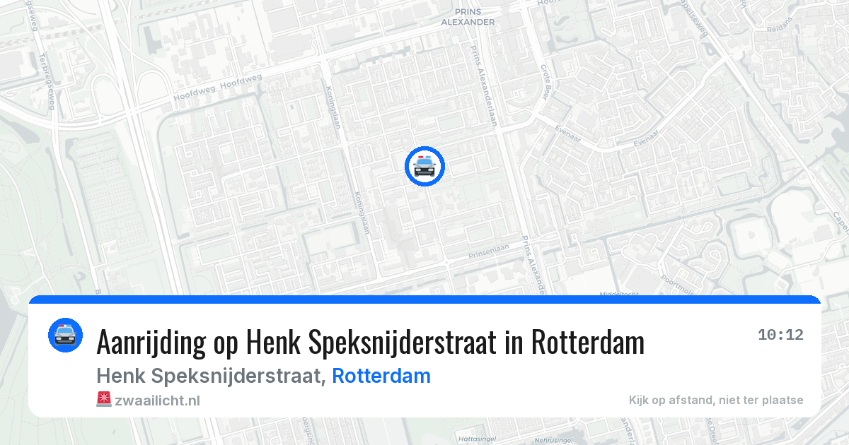 Aanrijding op Henk Speksnijderstraat in Rotterdam — 4 aug 2026