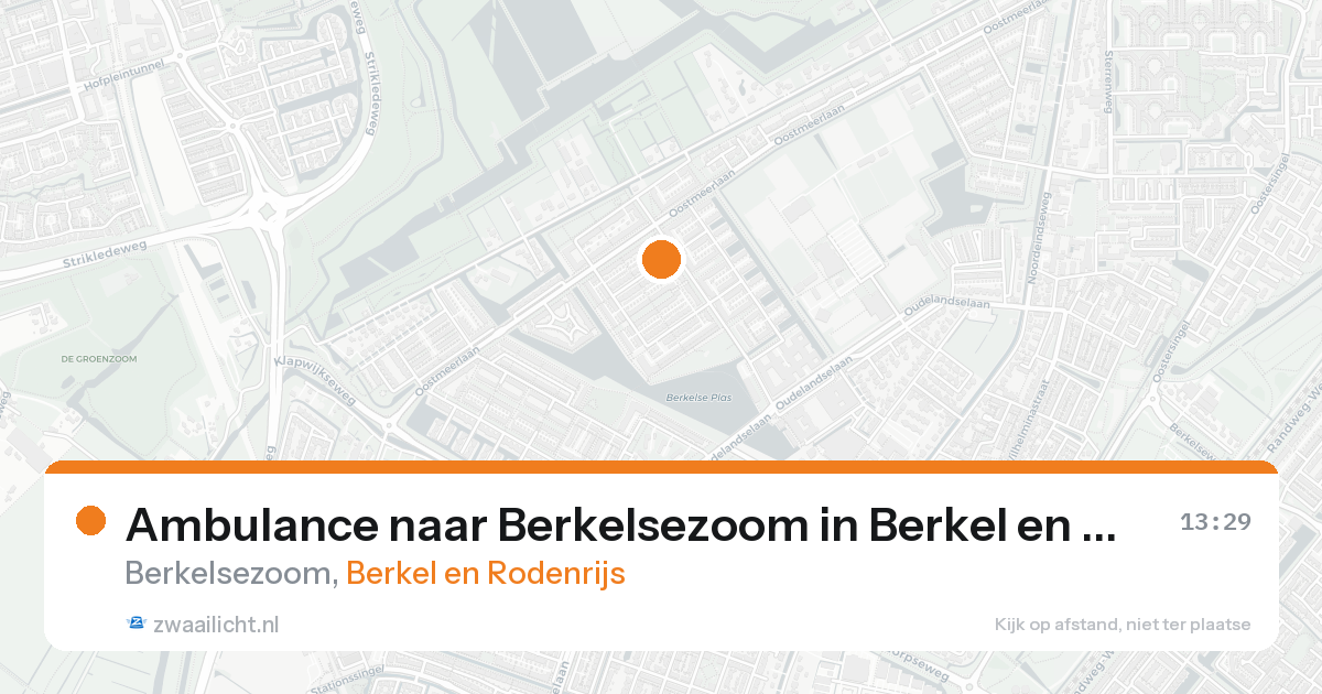 Ambulance naar Berkelsezoom in Berkel en Rodenrijs — 24 aug 2026