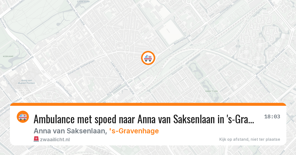 Ambulance met spoed naar Anna van Saksenlaan in 's-Gravenhage — 4 jun 2026