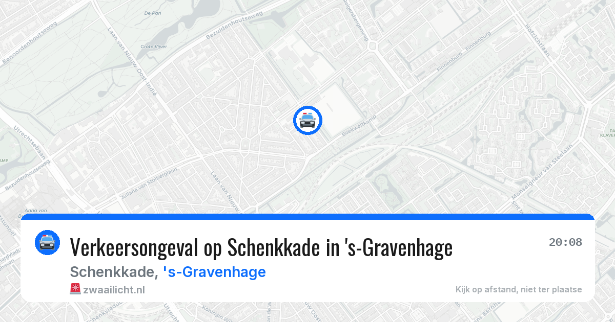 Verkeersongeval op Schenkkade in 's-Gravenhage — 22 mei 2026