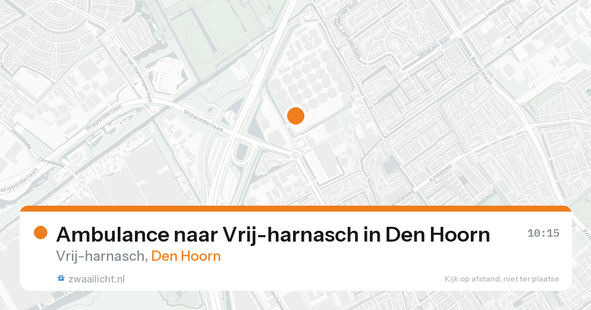 Ambulance naar Vrij-harnasch in Den Hoorn — 10 mei 2026