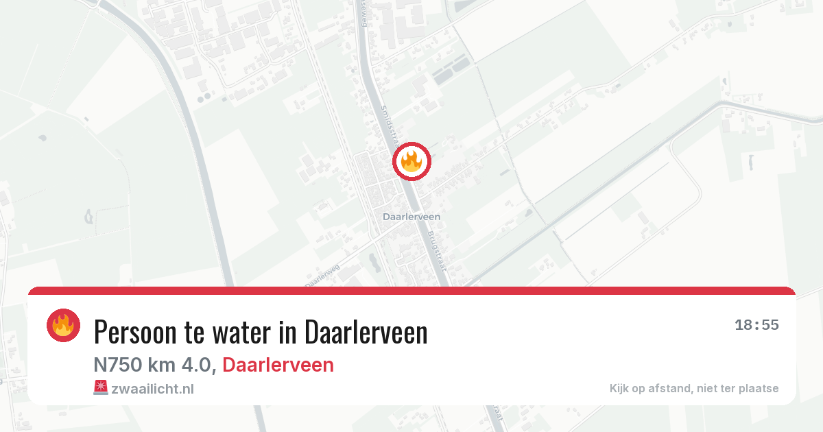Persoon te water in Daarlerveen — 11 jul 2026