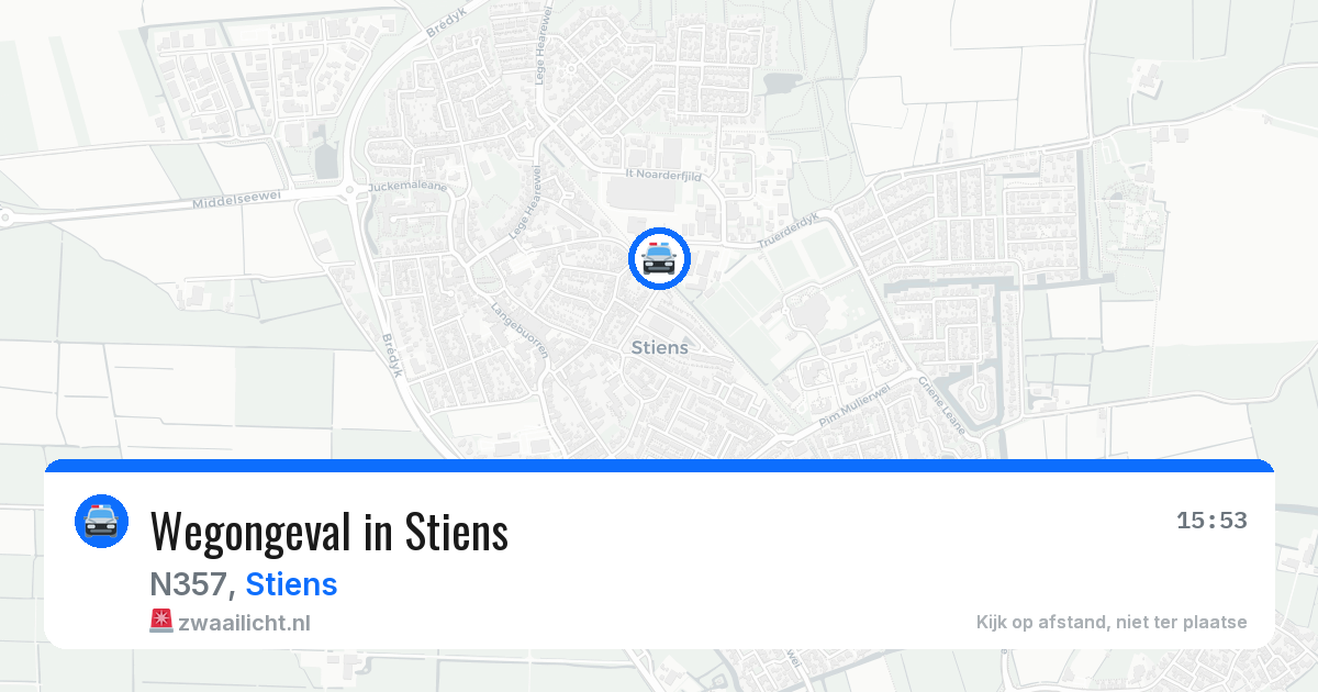 Wegongeval in Stiens — 14 mrt 2026