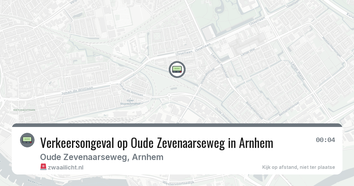 Verkeersongeval op Oude Zevenaarseweg in Arnhem — 7 aug 2026