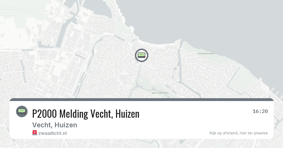 P2000 Melding Vecht, Huizen — 3 mei 2026