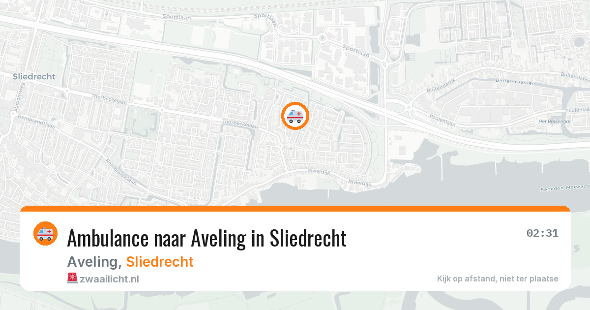 Ambulance naar Aveling in Sliedrecht — 16 apr 2026