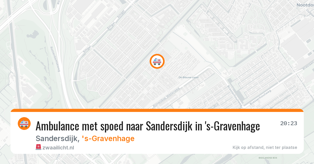 Ambulance met spoed naar Sandersdijk in 's-Gravenhage — 11 mei 2026