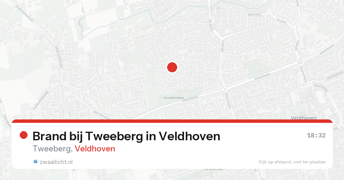 Brand bij Tweeberg in Veldhoven — 18 aug 2026