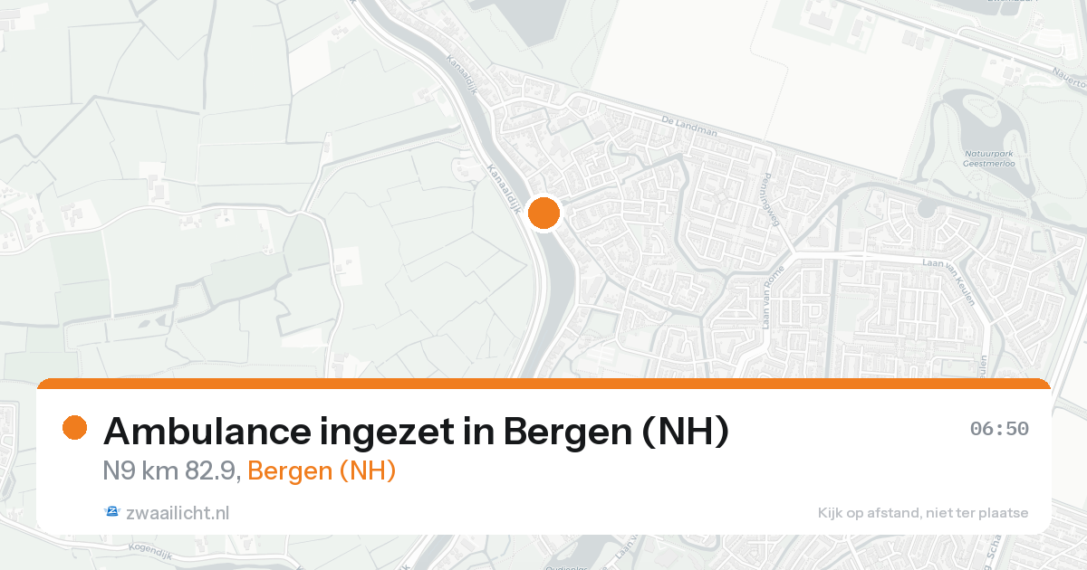 Ambulance ingezet in Bergen (NH) — 21 aug 2026