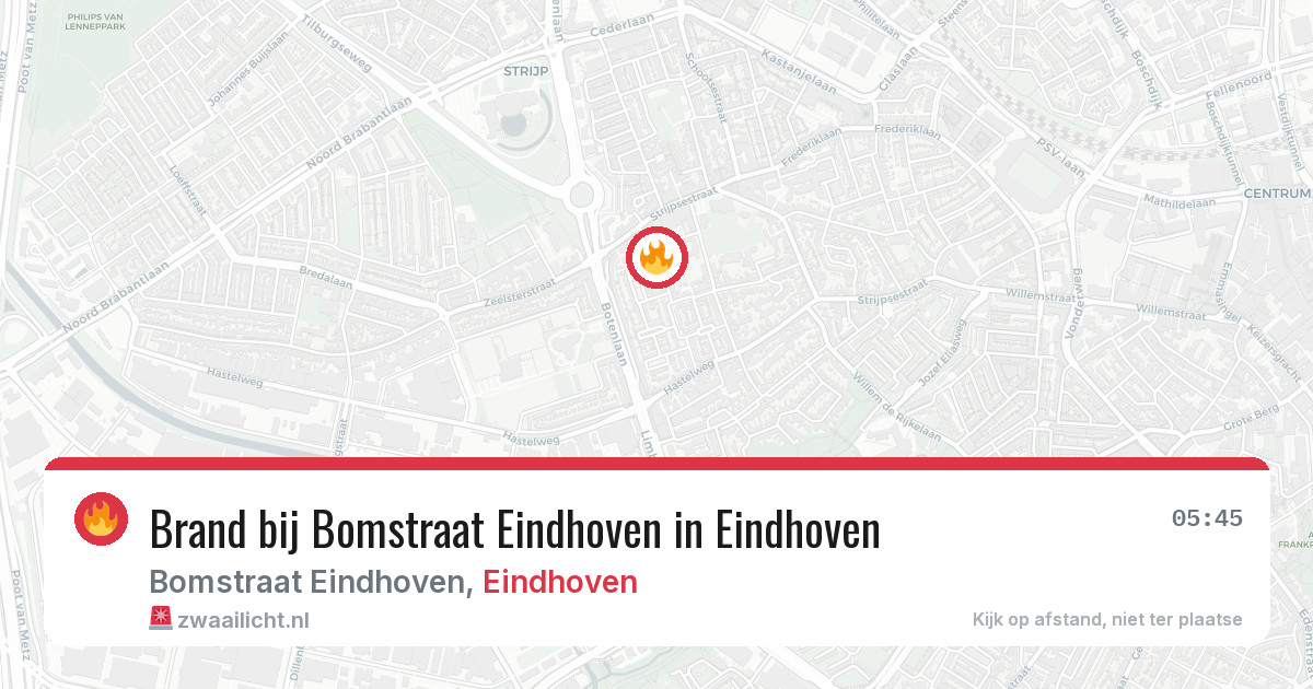 Brand bij Bomstraat Eindhoven in Eindhoven — 24 jun 2026