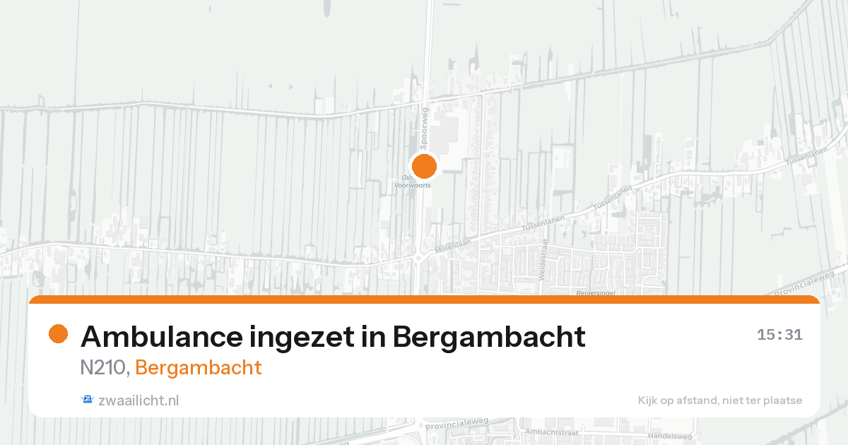 Ambulance ingezet in Bergambacht — 21 aug 2026