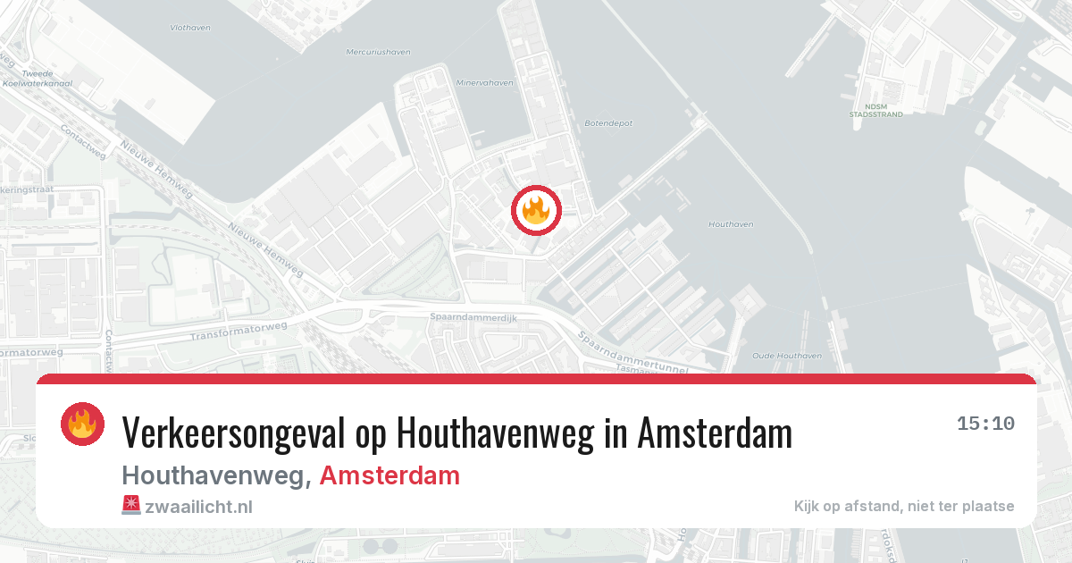 Verkeersongeval op Houthavenweg in Amsterdam — 10 mei 2026