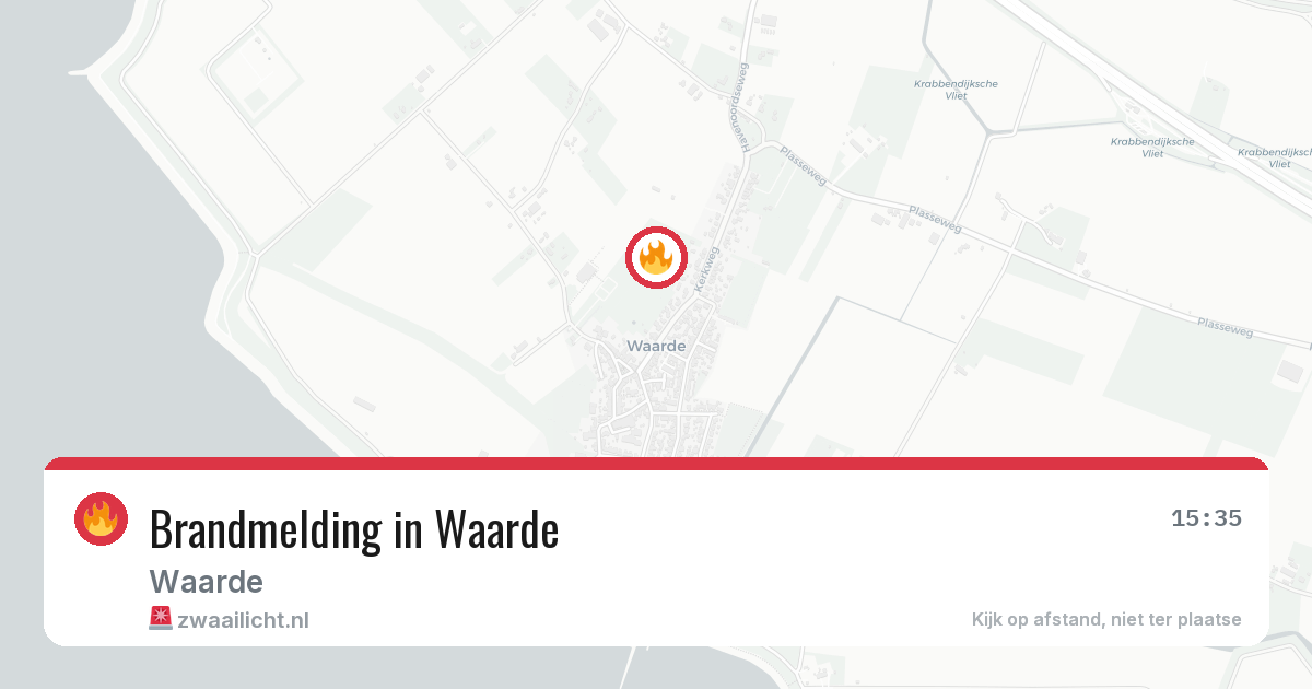 Brandmelding in Waarde — 27 feb 2026