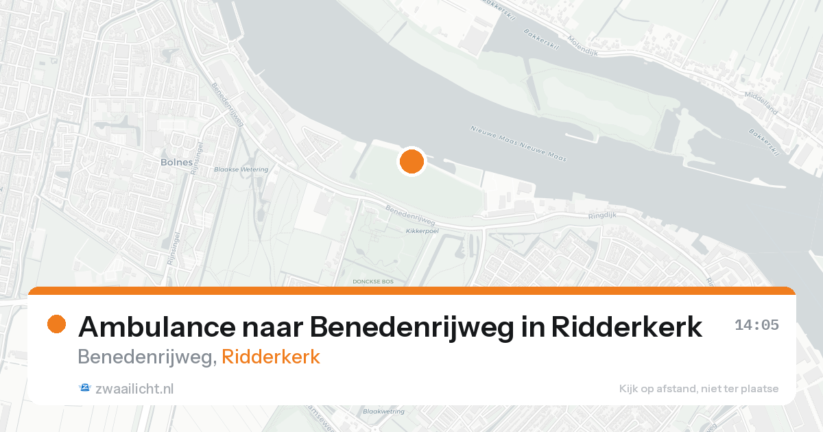 Ambulance naar Benedenrijweg in Ridderkerk — 18 aug 2026