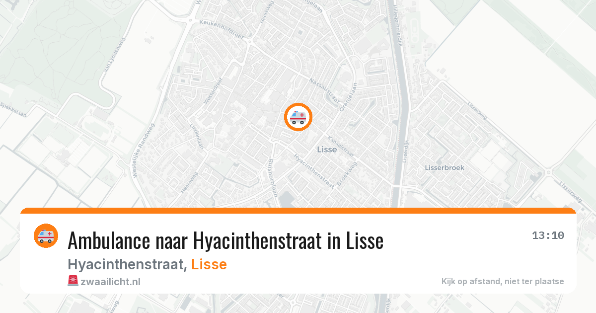 Ambulance naar Hyacinthenstraat in Lisse — 6 jul 2026
