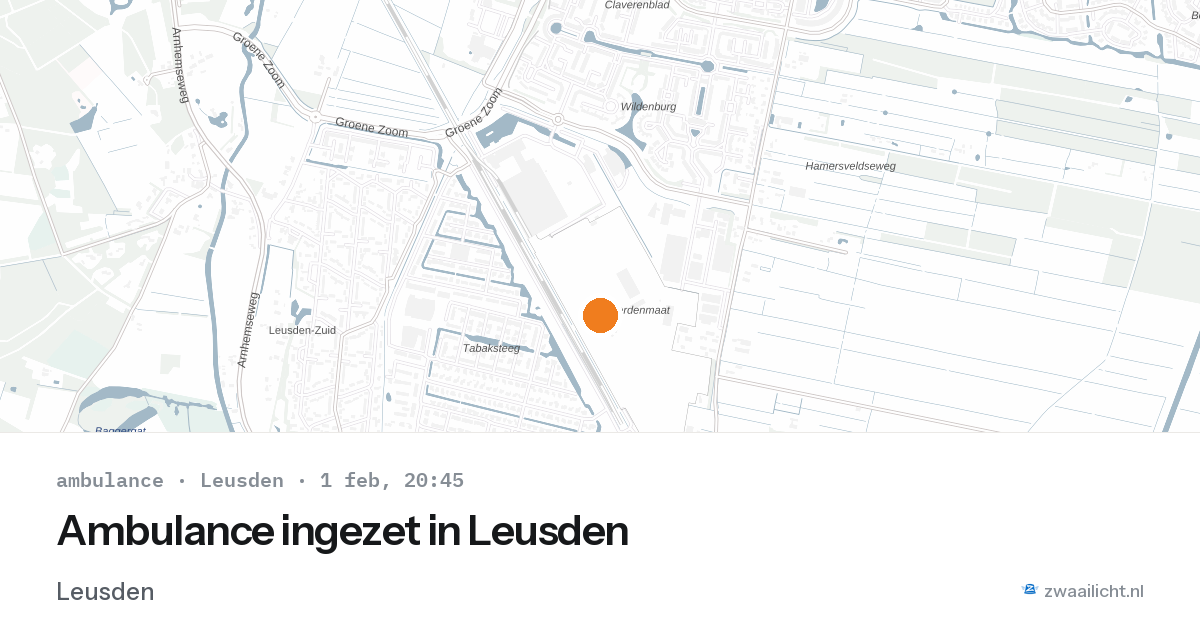 Ambulance ingezet in Leusden — 1 feb 2026