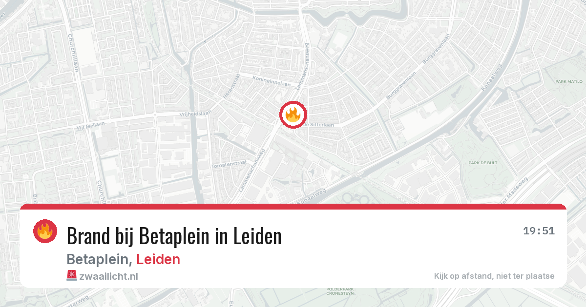 Brand bij Betaplein in Leiden — 27 apr 2026