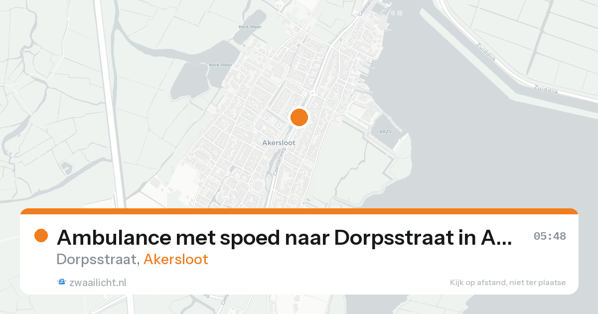 Ambulance met spoed naar Dorpsstraat in Akersloot — 1 jun 2026