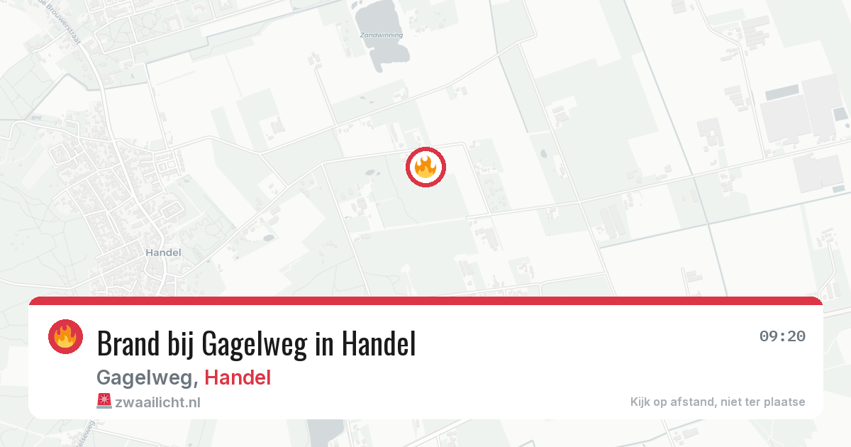 Brand bij Gagelweg in Handel — 18 apr 2026