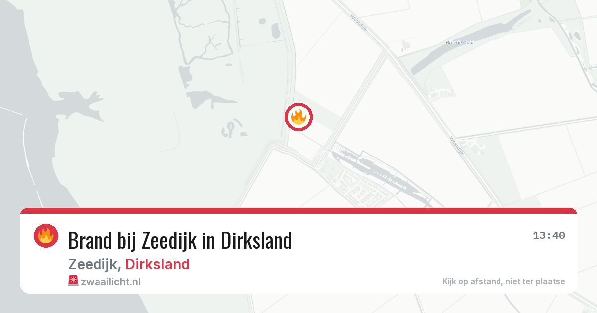 Brand bij Zeedijk in Dirksland — 28 jul 2026