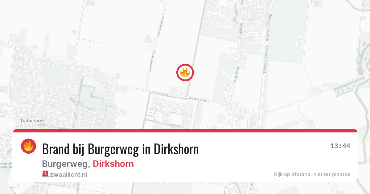 Brand bij Burgerweg in Dirkshorn — 26 mei 2026