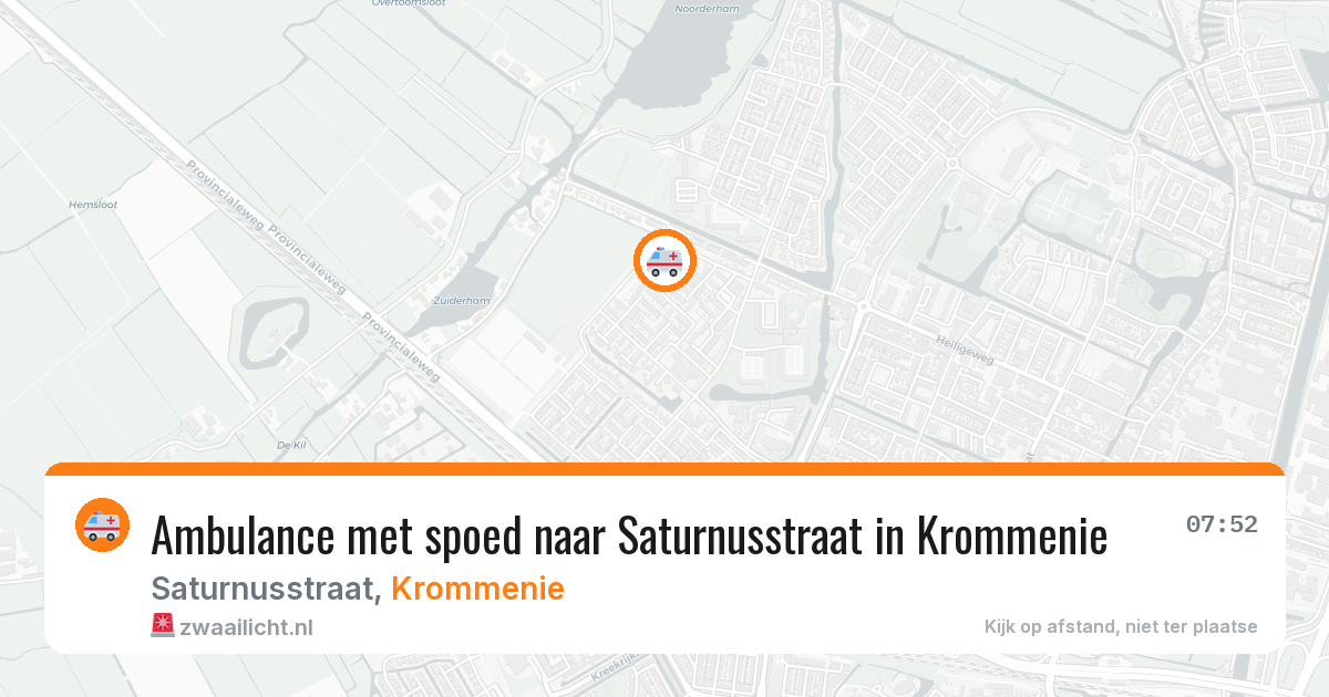Ambulance met spoed naar Saturnusstraat in Krommenie — 6 feb 2026