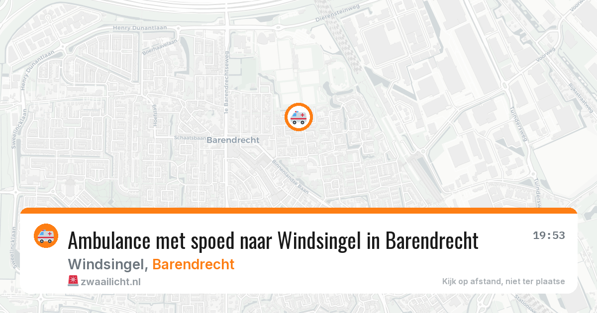 Ambulance met spoed naar Windsingel in Barendrecht — 22 jun 2026