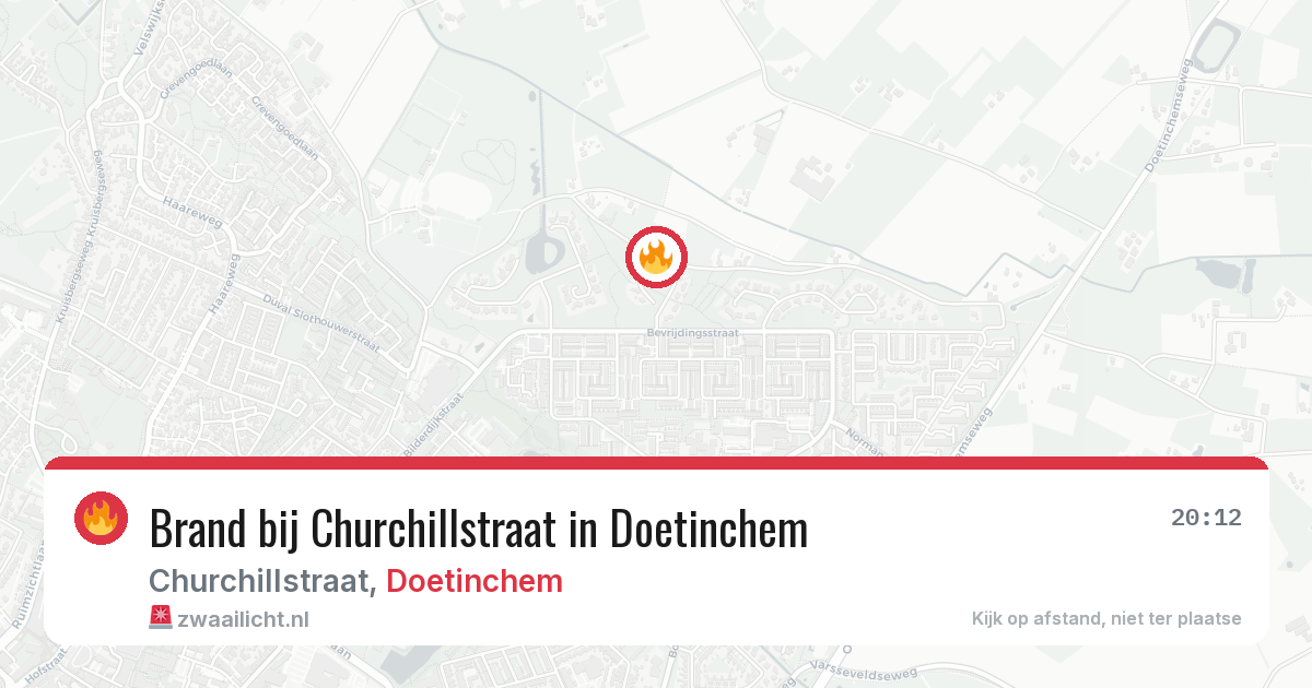 Brand bij Churchillstraat in Doetinchem — 6 jun 2026