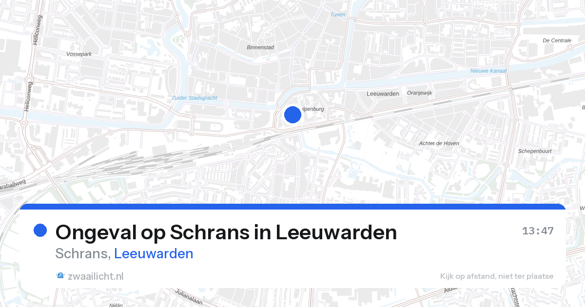 Ongeval op Schrans in Leeuwarden — 28 aug 2026