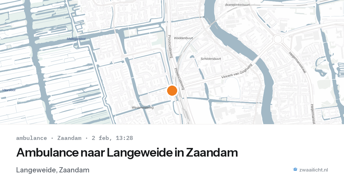 Ambulance naar Langeweide in Zaandam — 2 feb 2026