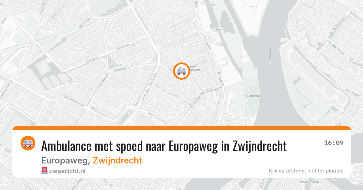 Ambulance met spoed naar Europaweg in Zwijndrecht — 8 aug 2026