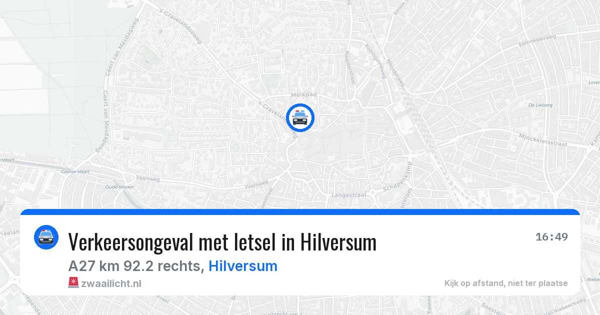 Verkeersongeval met letsel in Hilversum — 25 apr 2026