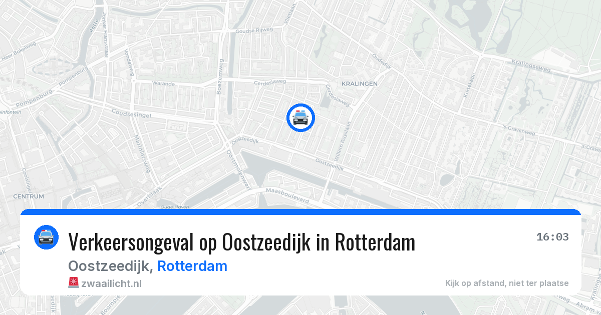Verkeersongeval op Oostzeedijk in Rotterdam — 26 mrt 2026
