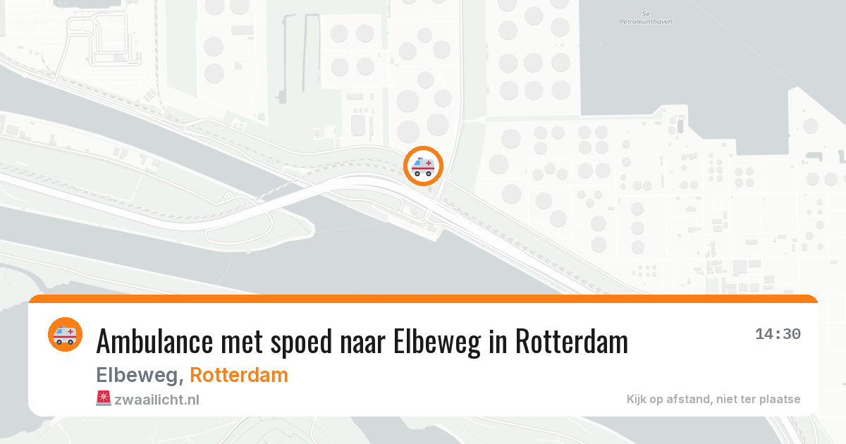 Ambulance met spoed naar Elbeweg in Rotterdam — 24 jul 2026