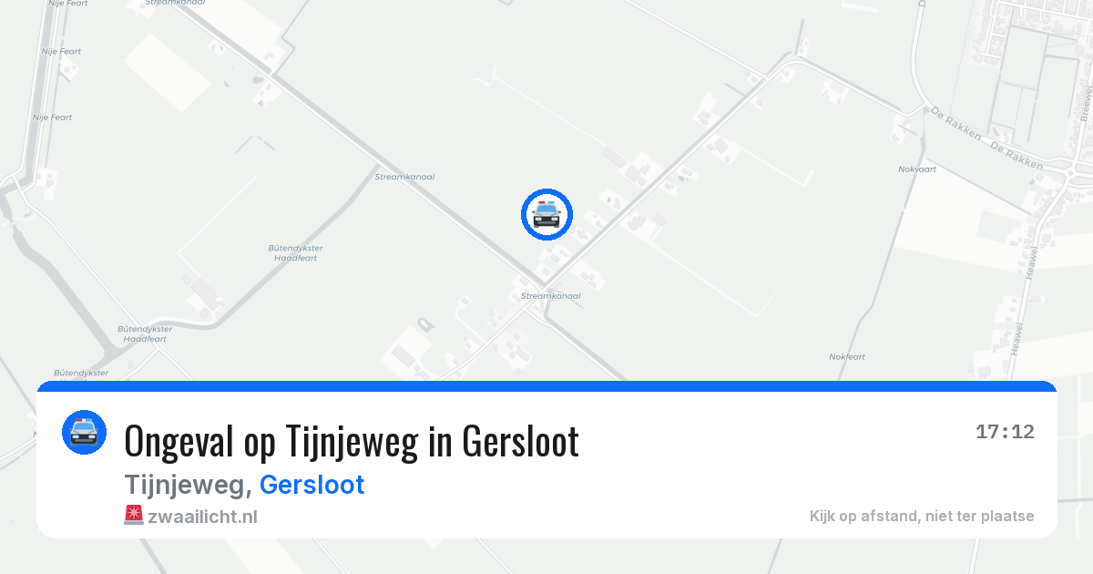 Ongeval op Tijnjeweg in Gersloot — 12 jul 2026
