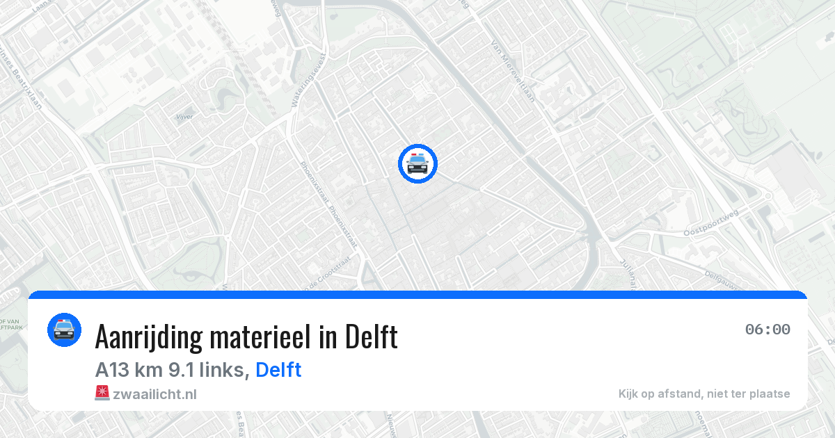 Aanrijding materieel in Delft — 30 jun 2026