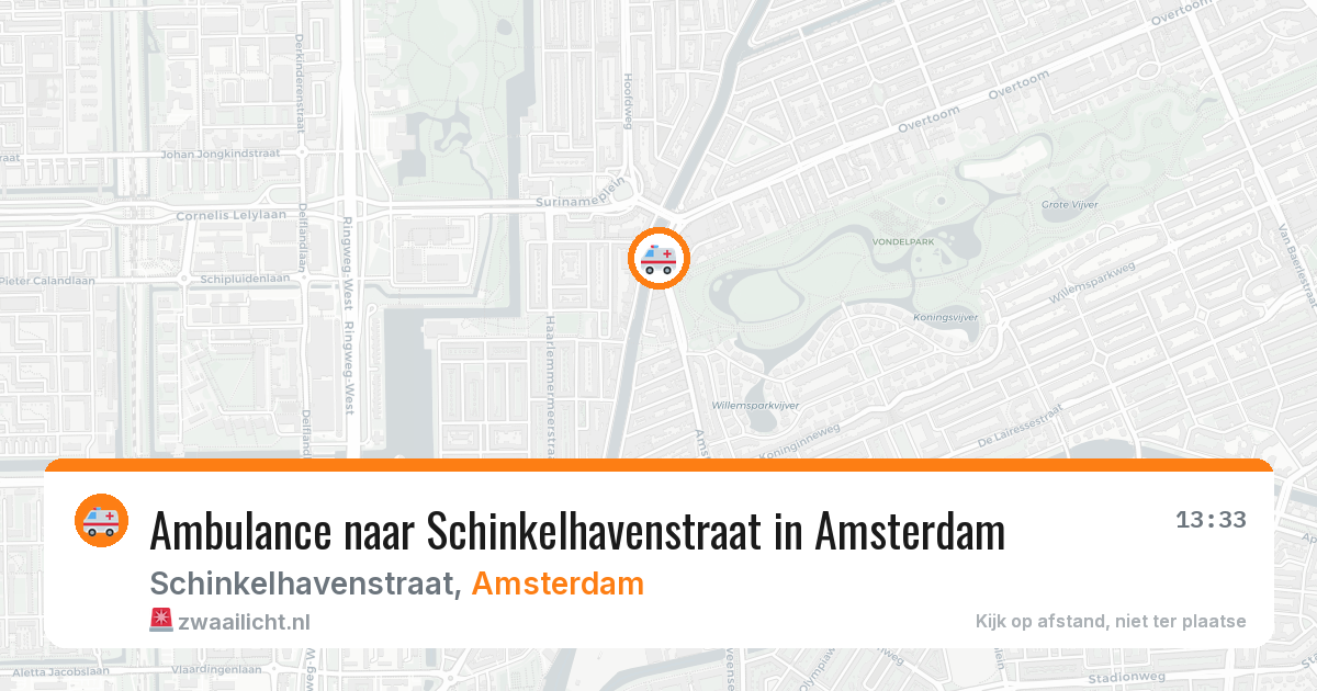 Ambulance naar Schinkelhavenstraat in Amsterdam — 13 jul 2026
