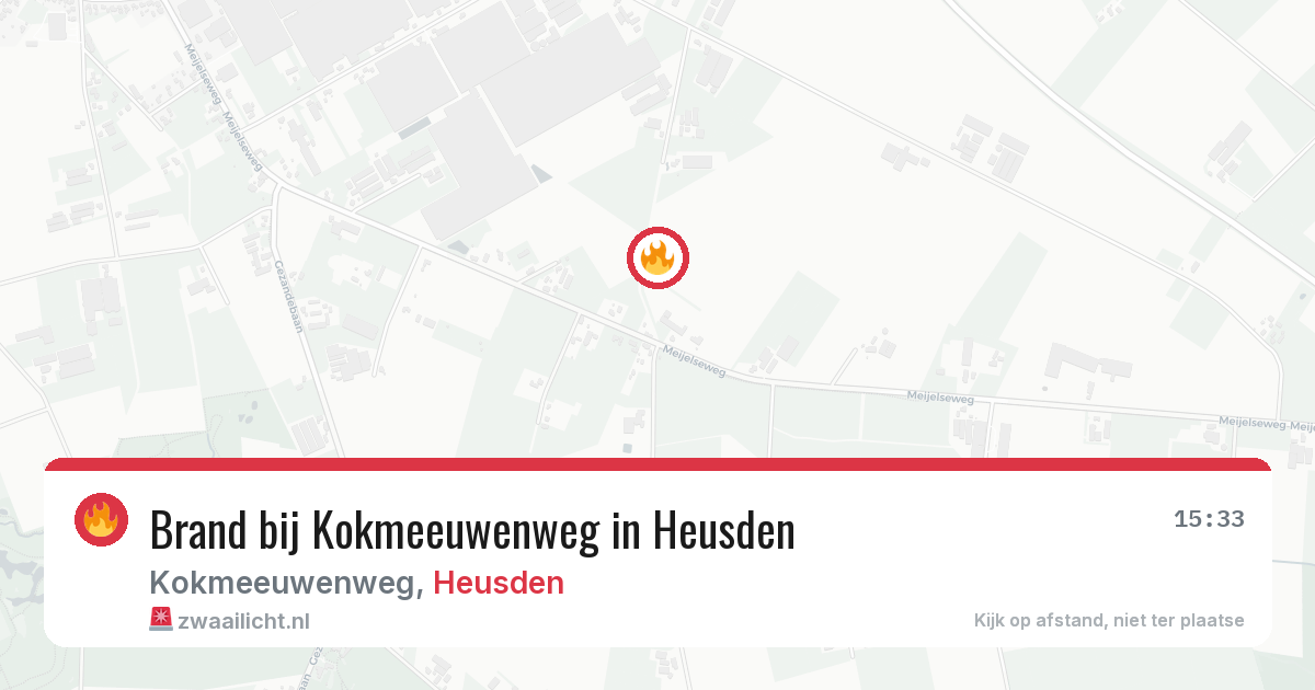 Brand bij Kokmeeuwenweg in Heusden — 4 apr 2026