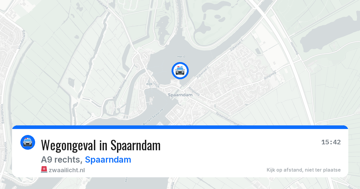 Wegongeval in Spaarndam — 17 jun 2026